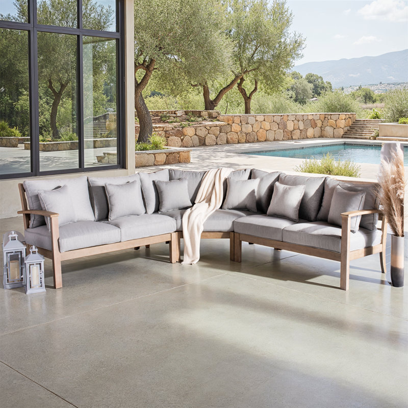 Canapé modulaire Rosabecca, Gris clair