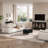 42.5" Oval Lift Top Coffee Table With Storage, Mid Century Modern Black Center Table With Fluted Panel, Solid Wood Legs & Hidden Compartment For Living Room-955694140