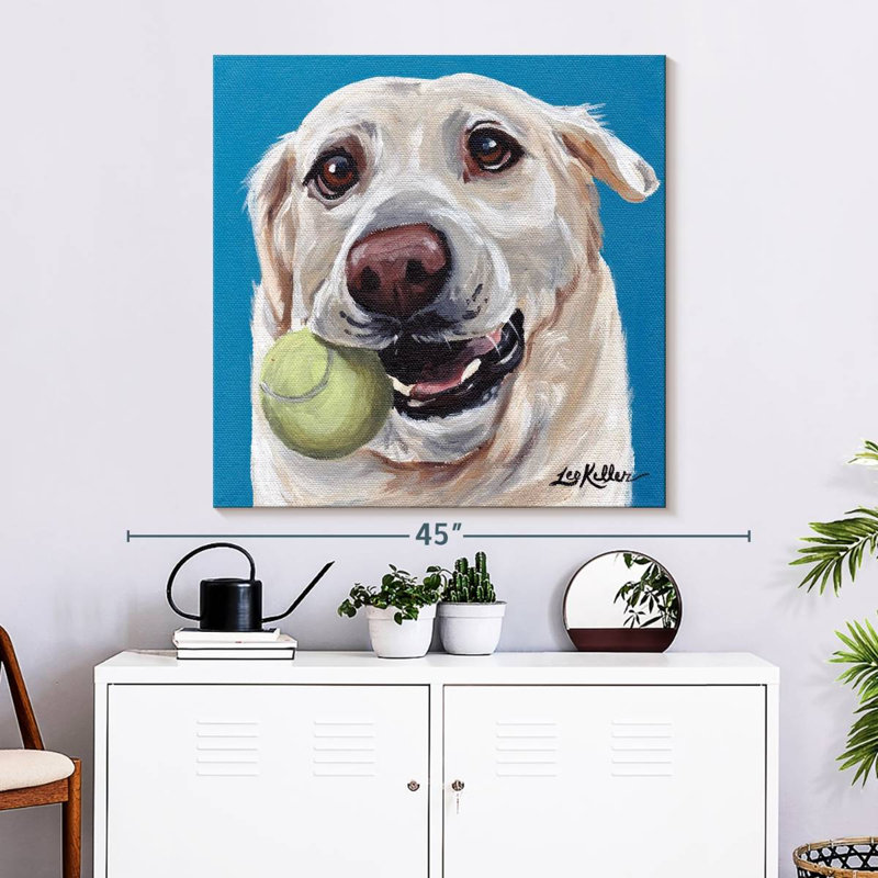Brampt Yellow Lab Ball, 33" H x 33" W