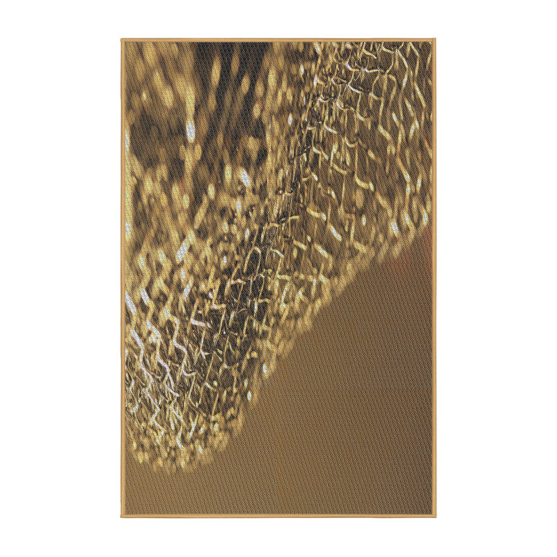 Tapis de zone brun à motif, Rectangle 2 pi x 4 pi