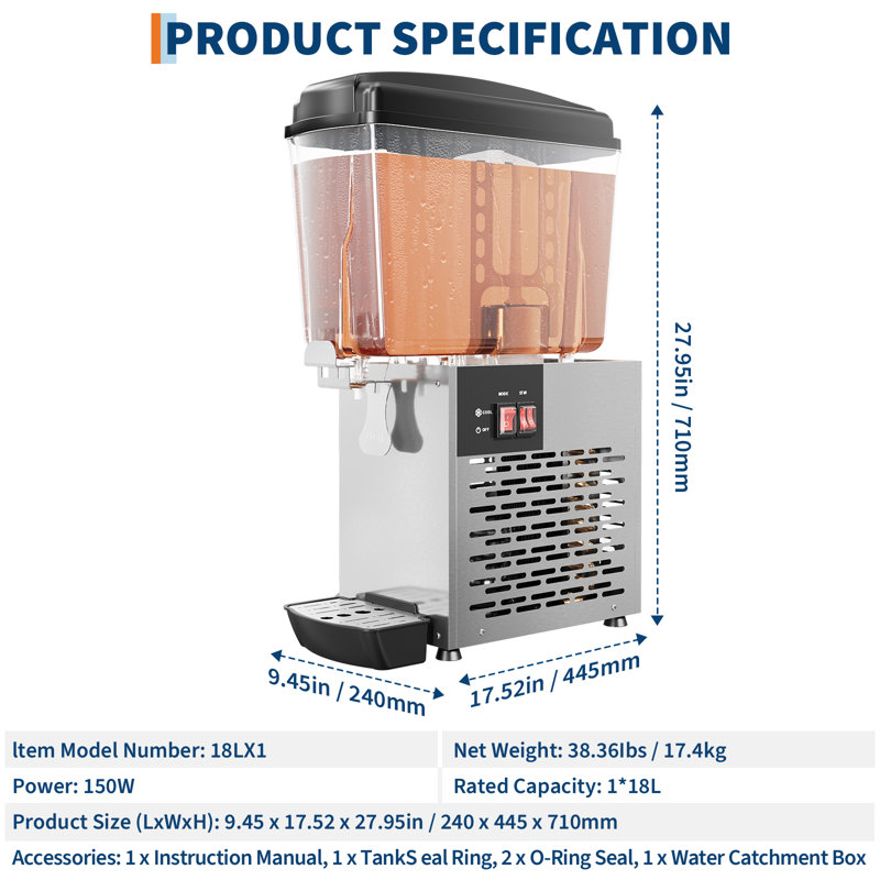 Distributeur de boissons 150W commercial