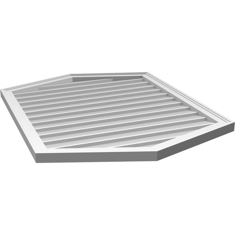 Ventilé vertical à pignon vertical 4/12 po, H 42 po x l 32 po x P 1,5 po