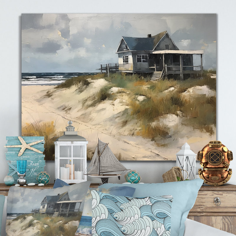 «Beach House Tranquility I On», impression sur métal, H 12 po x l 20 po