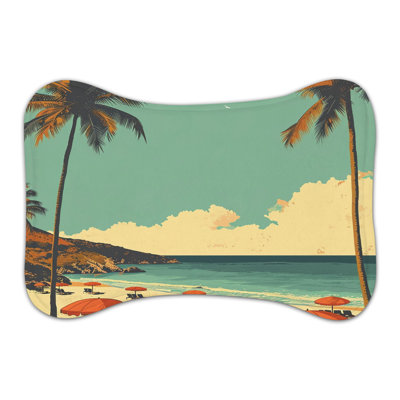 Tapis d'alimentation Old-World Hawaiian Beach