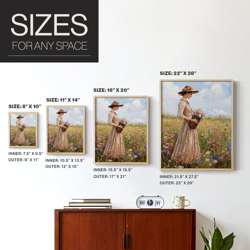 Reproduction encadrée WOMEN Series CCLxxxix - bois massif, Naturel, H 15 po x l 12 po