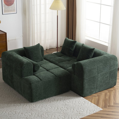 Canapé modulaire 101,2 "avec canapé à compression complète et canapé modulaire à assise profonde pour salon