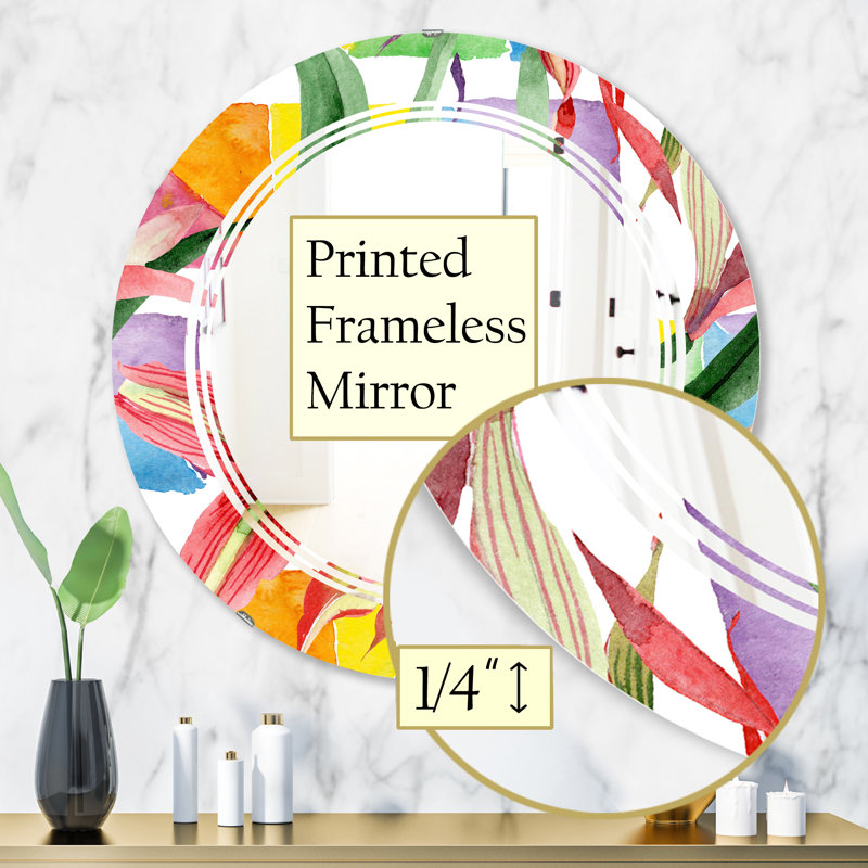 Miroir mural Triple C Floral Botanical I Coastal, H 31,5 po x l po