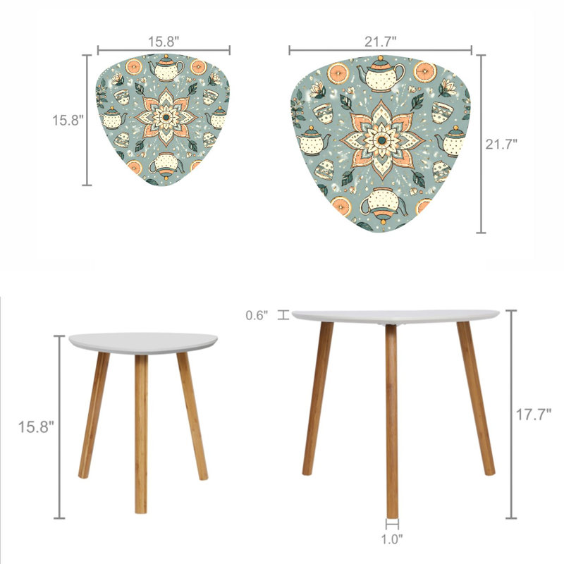 Ensemble de 2 tables basses gigognes Triangle