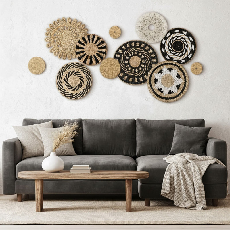Ensemble de paniers muraux Boho