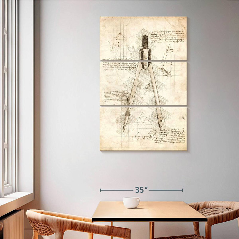 Laelle Drawing Compass, 65" H x 42" W