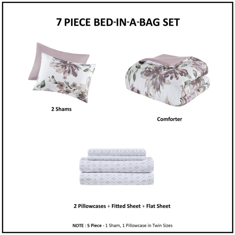 Ensembles de literie floraux confortables en polyester de style moderne pour la maison