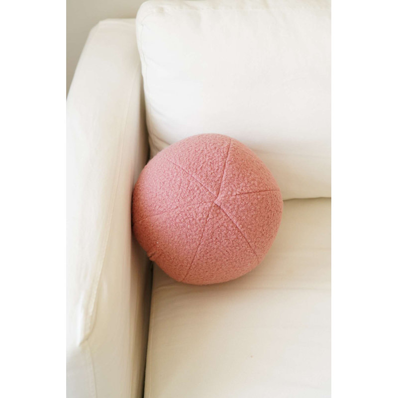 Eco-Friendly Pink Cushion, 9.8 x 9.8 x 9.8 Inches | 75% Recycled Polyester & 25% Polyester, Soft Silicone Filling | Machine Washable at 68°F | Perfect for Home Decor & Comfort, Stylish & Sustainable Design