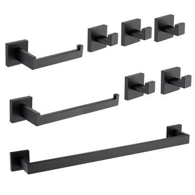 Ensemble de quincaillerie de salle de bain 8 pièces à fixation murale, acier inoxydable