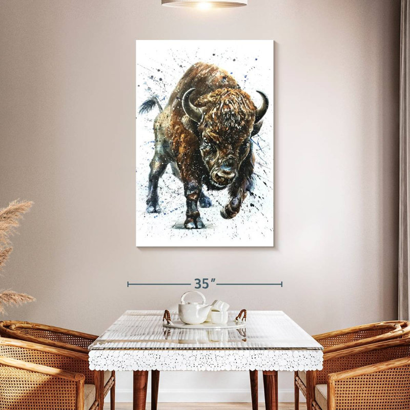 Buffle féroce sauvage Brampt, H 48 po x l 32 po