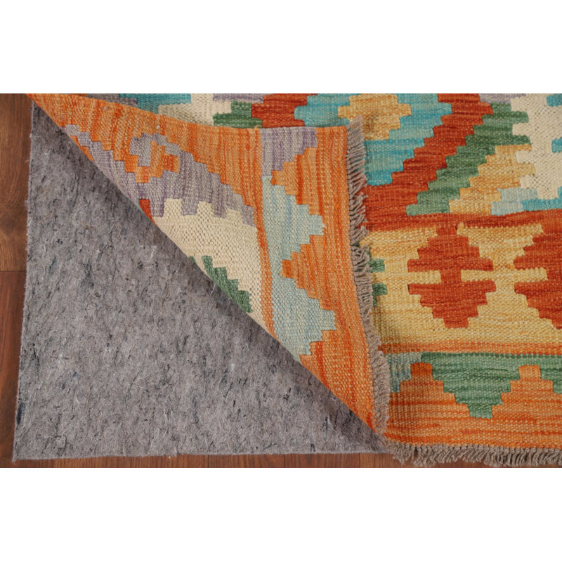 Kilim Reversible Wool Runner Rug 3x10