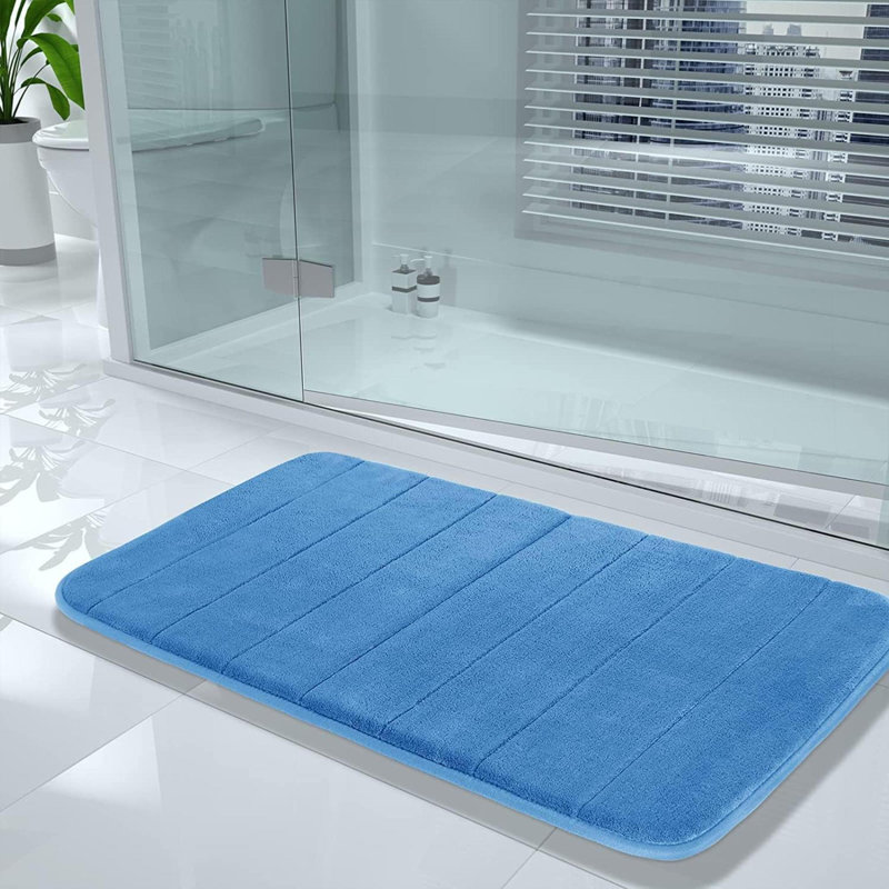 Tapis pour salle de bain Cassondra, Bleu