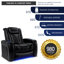 Siège de cinéma inclinable électrique en cuir véritable avec porte-gobelet 104 po Tuscany-79732269