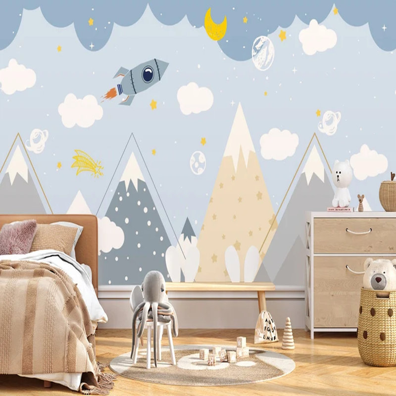 Rocket Adventures Over The Dreamy Mountains, 160" L x 108" W