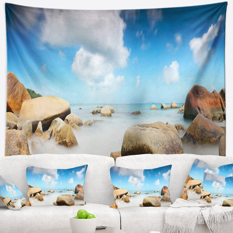Tapisserie Rocky Blue Seashore, H 32 po x l 39 po