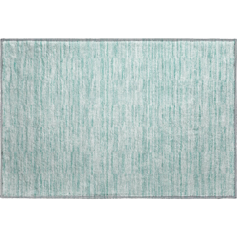 Premium Machine Washable Prisco Turquoise Rug, Rectangle 1'8" x 2'6"