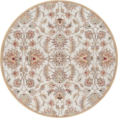 Arnedra Hand Tufted Wool Floral Indoor Rug