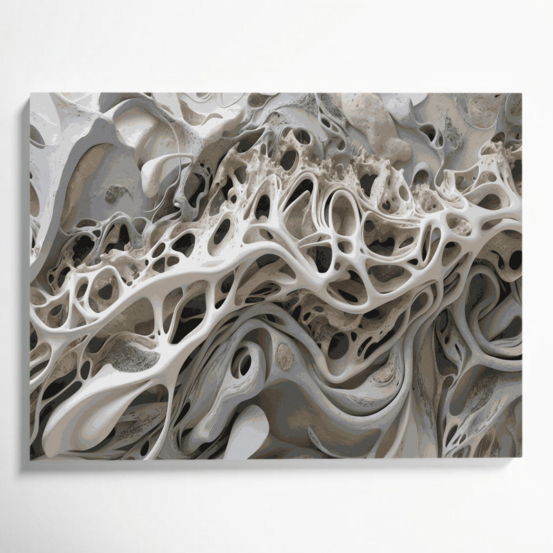 Art mural sur toile Biomorphic Abstraction 81, H 8 po x l 10 po