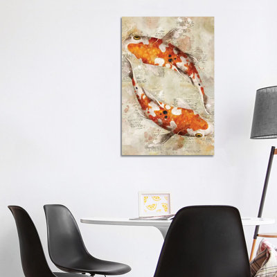 Koi Fishes by Durro Art - Wrapped Canvas Print