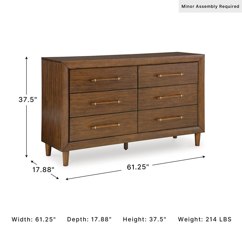 Leangela 61.25'' W 6 - Drawer Dresser