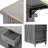 52" Outdoor Kitchen Island / Pizza Oven Stand with Stainless Steel Top - Foldable Rolling BBQ Prep Cart - Gray-805762387
