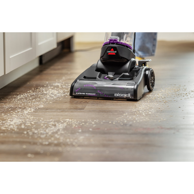 Compact Black and Purple Bagless Upright Vacuum Cleaner for Pets