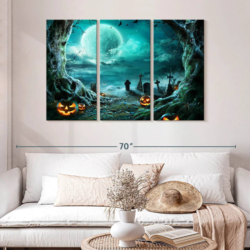 Jack O Lantern Graveyard, 32" H x 50" W