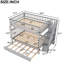 Lit double au-dessus d'un lit superposé gris avec lit gigogne et escalier - Construction en pin, 3 lits, espace de rangement organisé, accès sûr aux escaliers, assemblage facile et construction, option, compartiments, garde-corps,-425212675