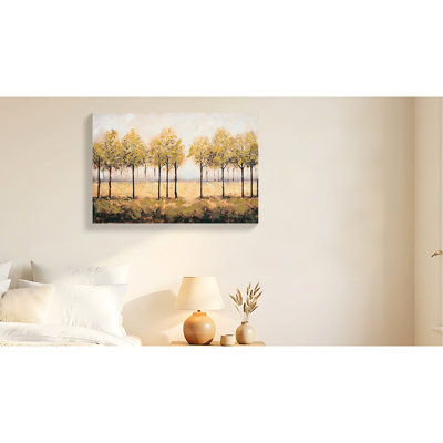 Art encadré sur toile 24 x 36 pouces avec pierres incrustées à la main et feuille d'or, idéal pour la décoration de chambre à coucher peinte
