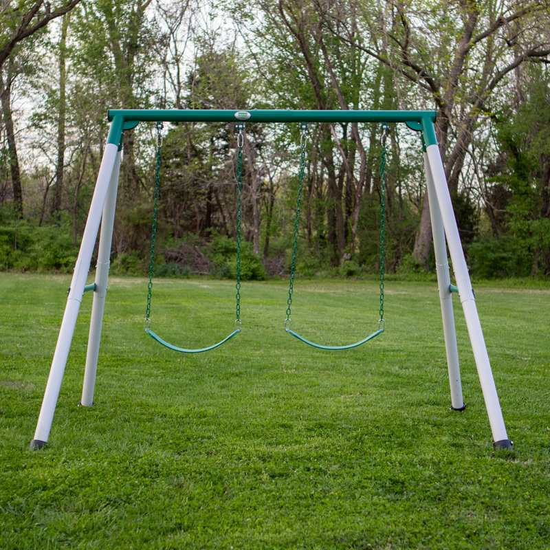 Backyard Discovery Mini Brutus Heavy-Duty Metal A-Frame Swing Set