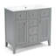 Meuble-lavabo gris 36 po