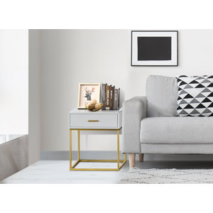 Dundee 1 Drawer Nightstand (ours is black)