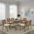 Billie Dining Table, Walnut Brown Veneer Hardwood, Rectangular 71 Inch