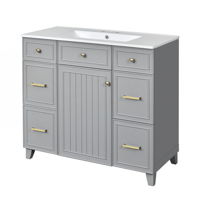 Meuble-lavabo 36 po avec lavabo en céramique