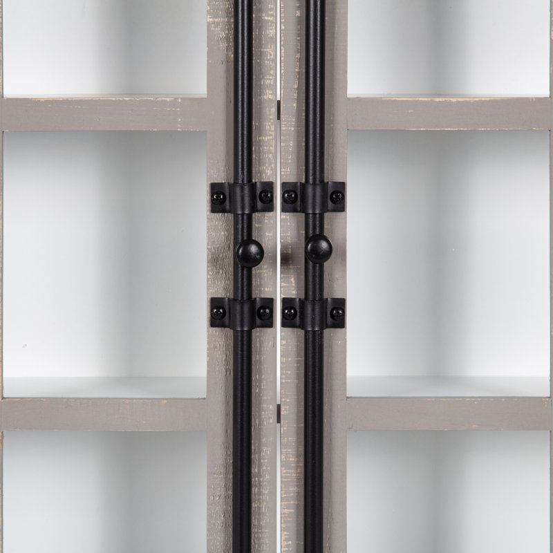 Sylvere Accent Cabinet, White/Wooden Gray