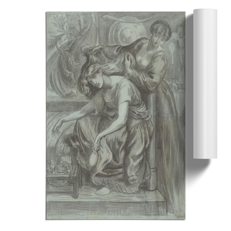 Desdemonas Death Song by Dante Gabriel Rossetti - Frameless Print, 30cm H x 21cm W x 0.1cm D