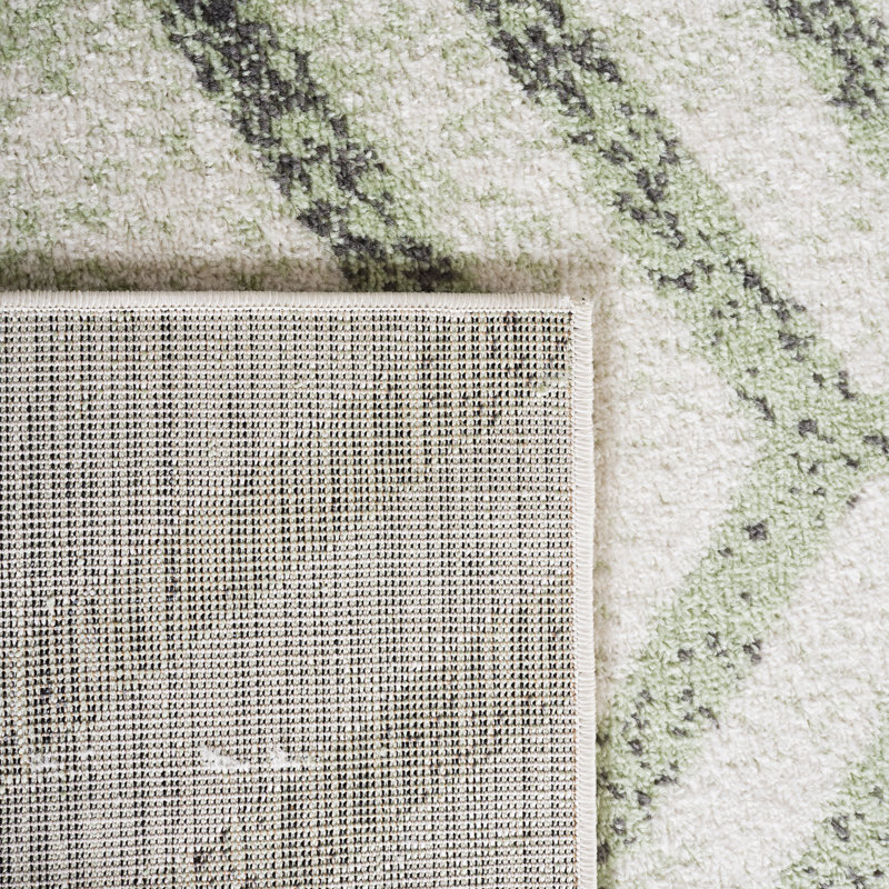 Tapis géométrique ivoire / sauge Arrietty, Rectangle 8 pi x 10 pi