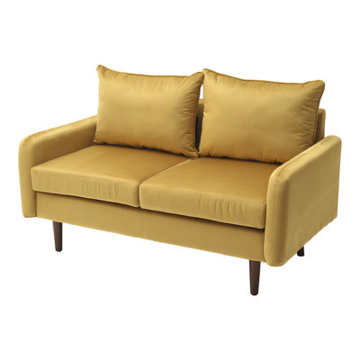 Flaxen 140cm Wide 2-Seater Soft Velvet Loveseat Upholstered Sofa