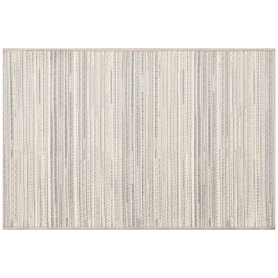 Tapis beige / brun en polypropylène / polyester tissé à la machine Markeith