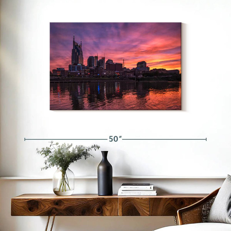 Kavia Nashville au crépuscule, H 24 po x l 36 po
