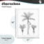 «Palm Tree Trio Sketches», plaque murale par Designed