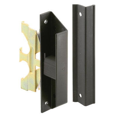 Noir, loquet et poignée de porte moustiquaire, convient aux portes moustiquaires coulissantes Bay Mills (paquet de 1)