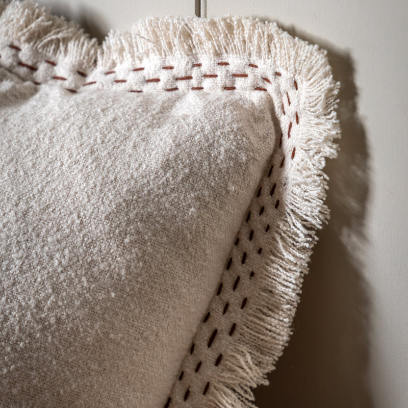 Textured Weave Cushion, Ivory