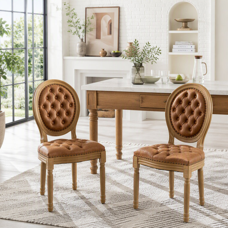 Chaise en bois massif, Orange