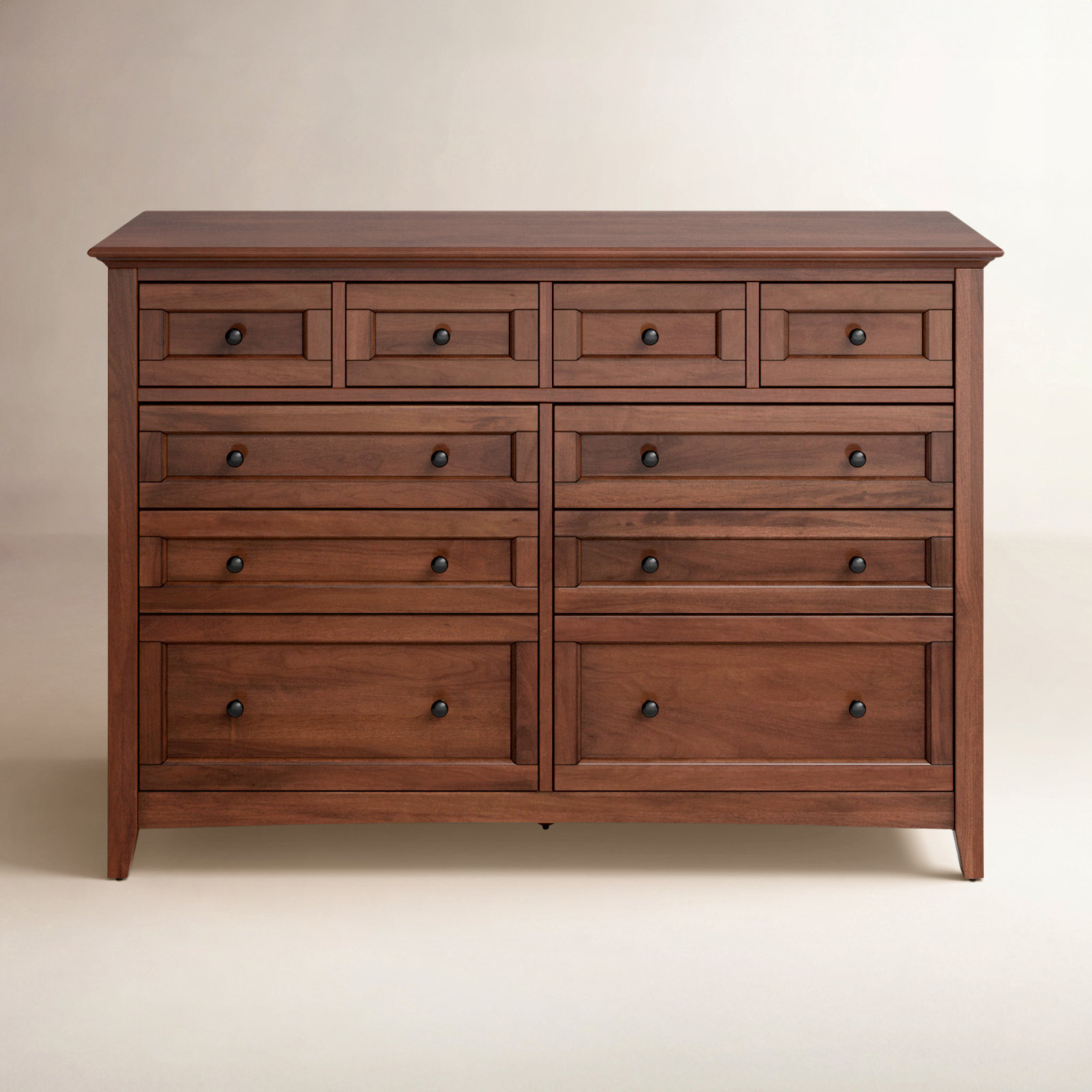 Melusina 60" Mahogany Double Dresser, Cherry Brown