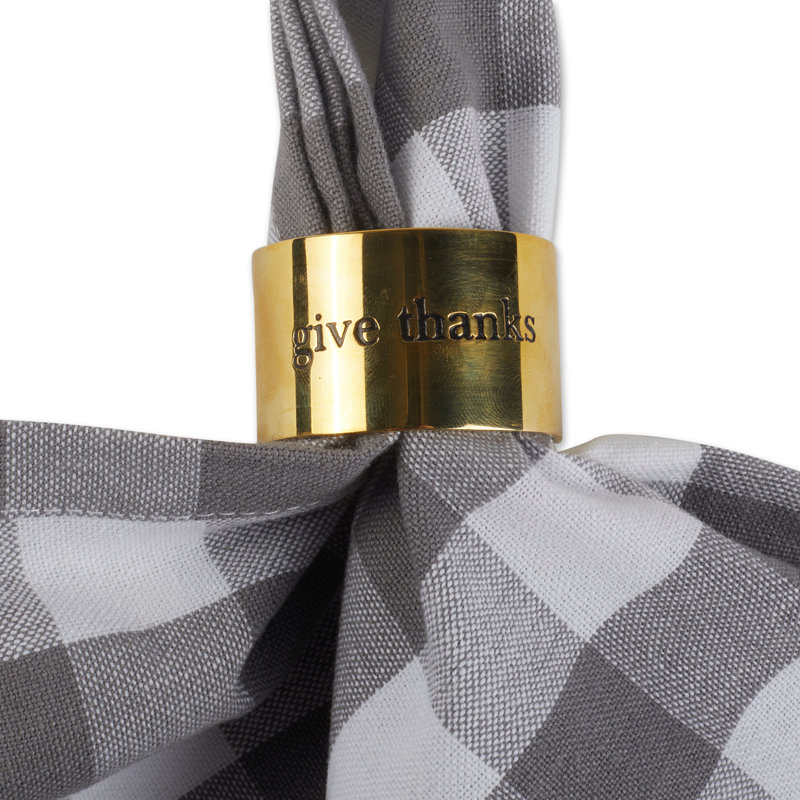 Rond de serviette estampé Grateful